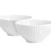 Pillivuyt Skål Plissé 50cl, 14cm, 2 Stk. Hvid