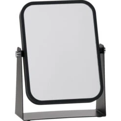 Zone Bordspejl, 3x Zoom, Sort Metal