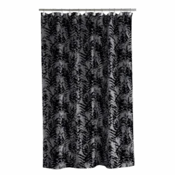 Södahl Badeforhæng, Leaves Grey,180x200 Cm