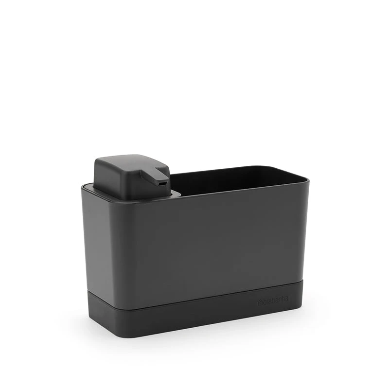 Brabantia Vask Organicer Med Sæbepumpe Dark Grey 1 Brabantia Vask Organicer Med Sæbepumpe Dark Grey