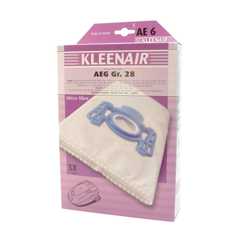 Kleenair Støvsugerposer AE6 Til AEG 1 Kleenair Støvsugerposer AE6 Til AEG