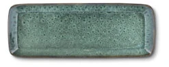 Bitz Serveringsfad Sort M. Grøn Glasur, 38x14 Cm